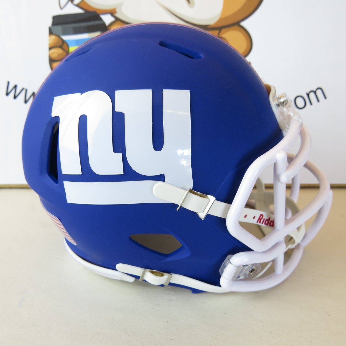 New York Giants Custom Mini Helmet Alternate on Blue Matte