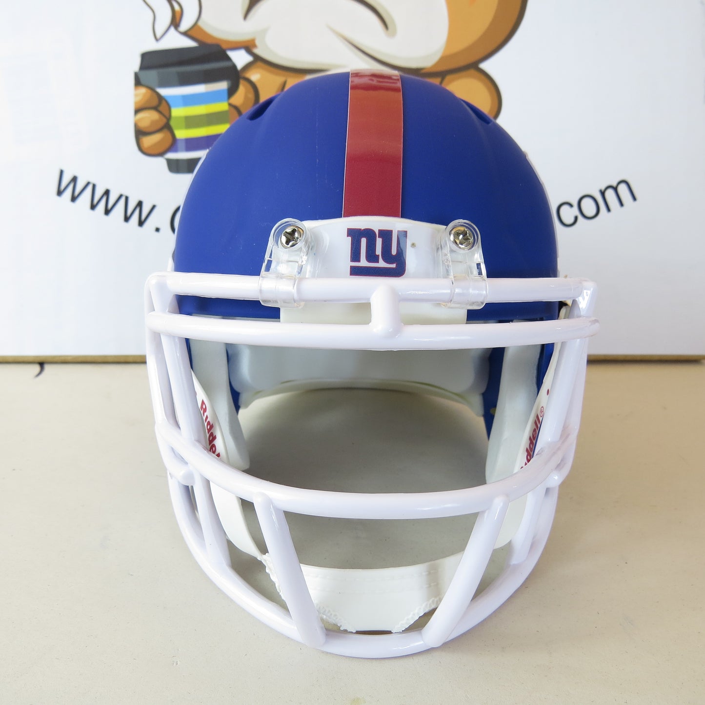 New York Giants Custom Mini Helmet Alternate on Blue Matte