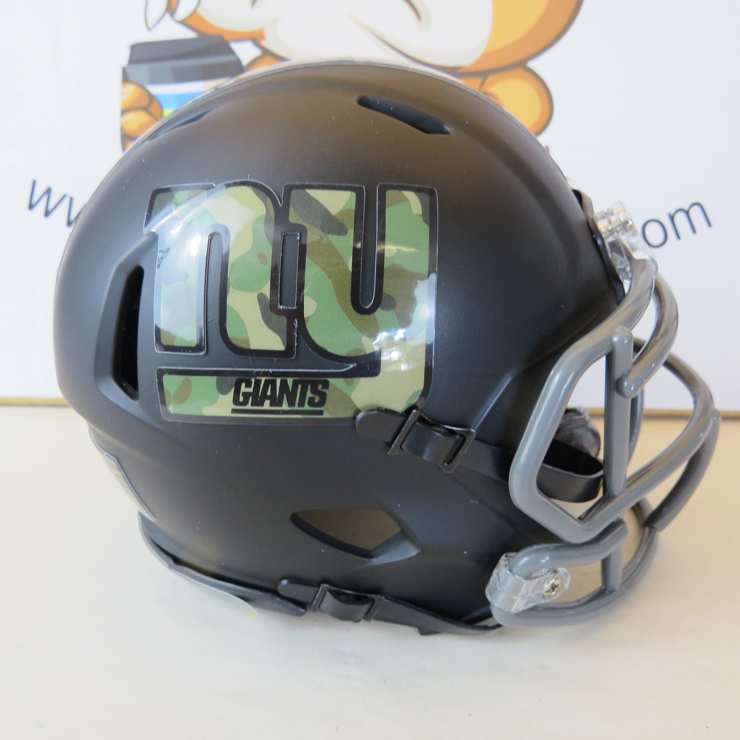 New York Giants Custom Mini Helmet STS Salute to Service Themed Black matte Camo