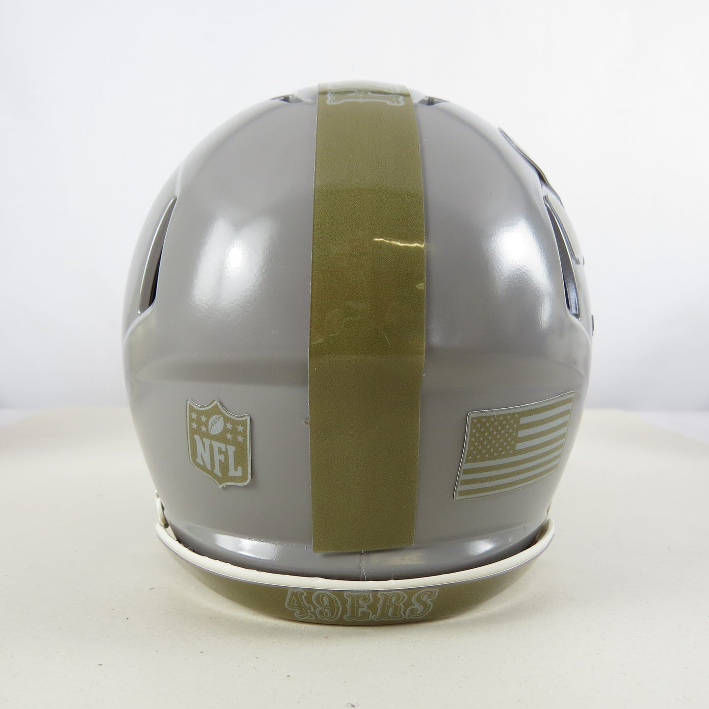 San Francisco 49ers Custom Mini Helmet Gold on Gray