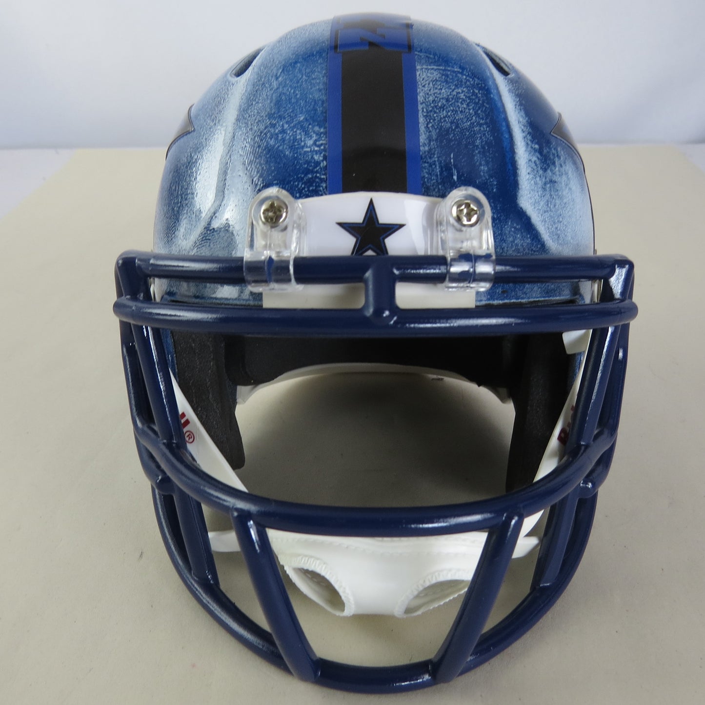 Dallas Cowboys Custom Mini Helmet - Blue/White distressed