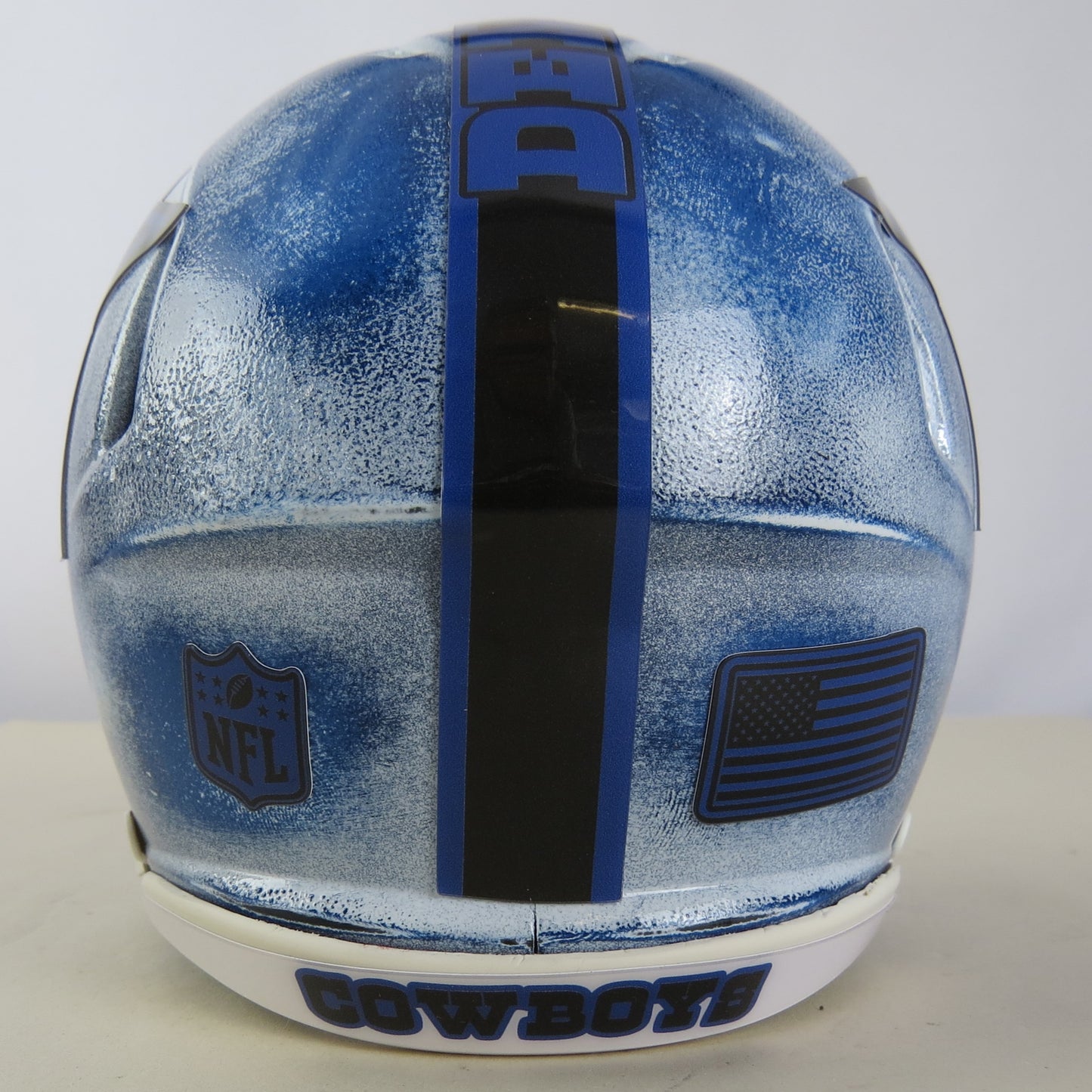 Dallas Cowboys Custom Mini Helmet - Blue/White distressed