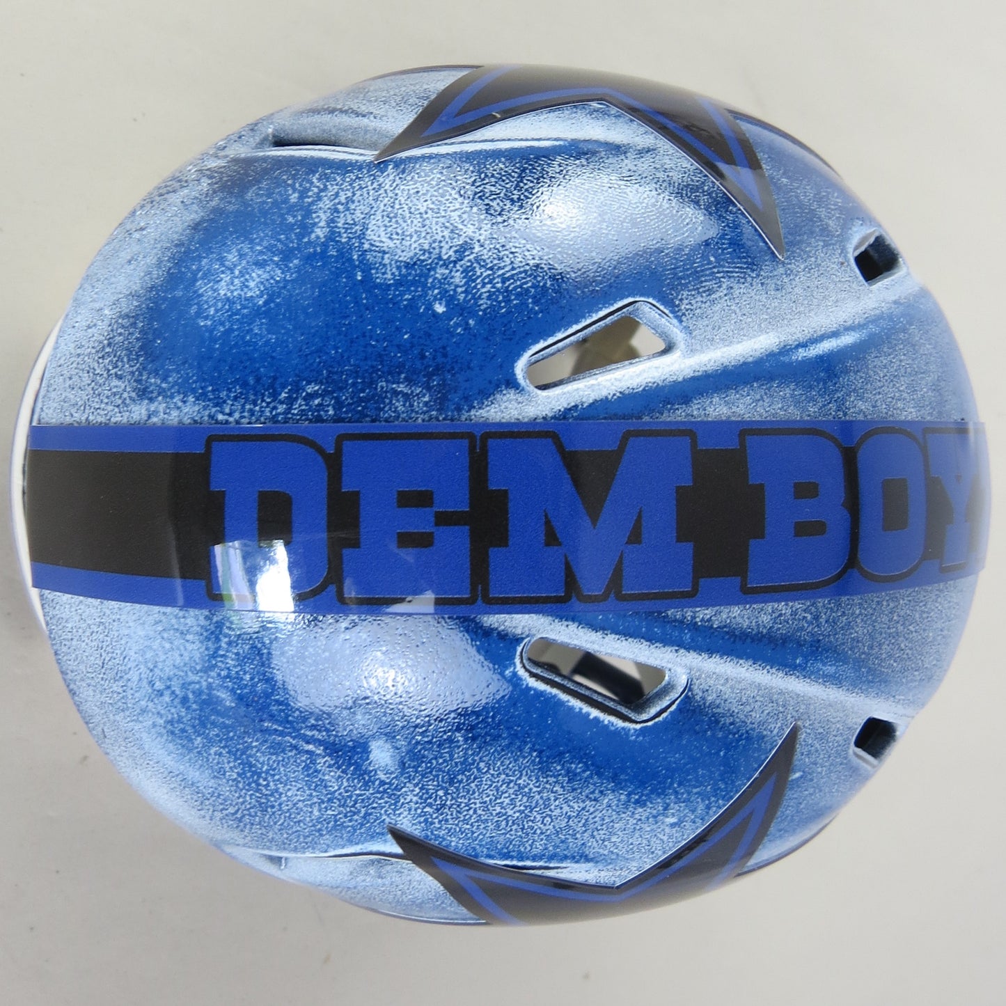 Dallas Cowboys Custom Mini Helmet - Blue/White distressed