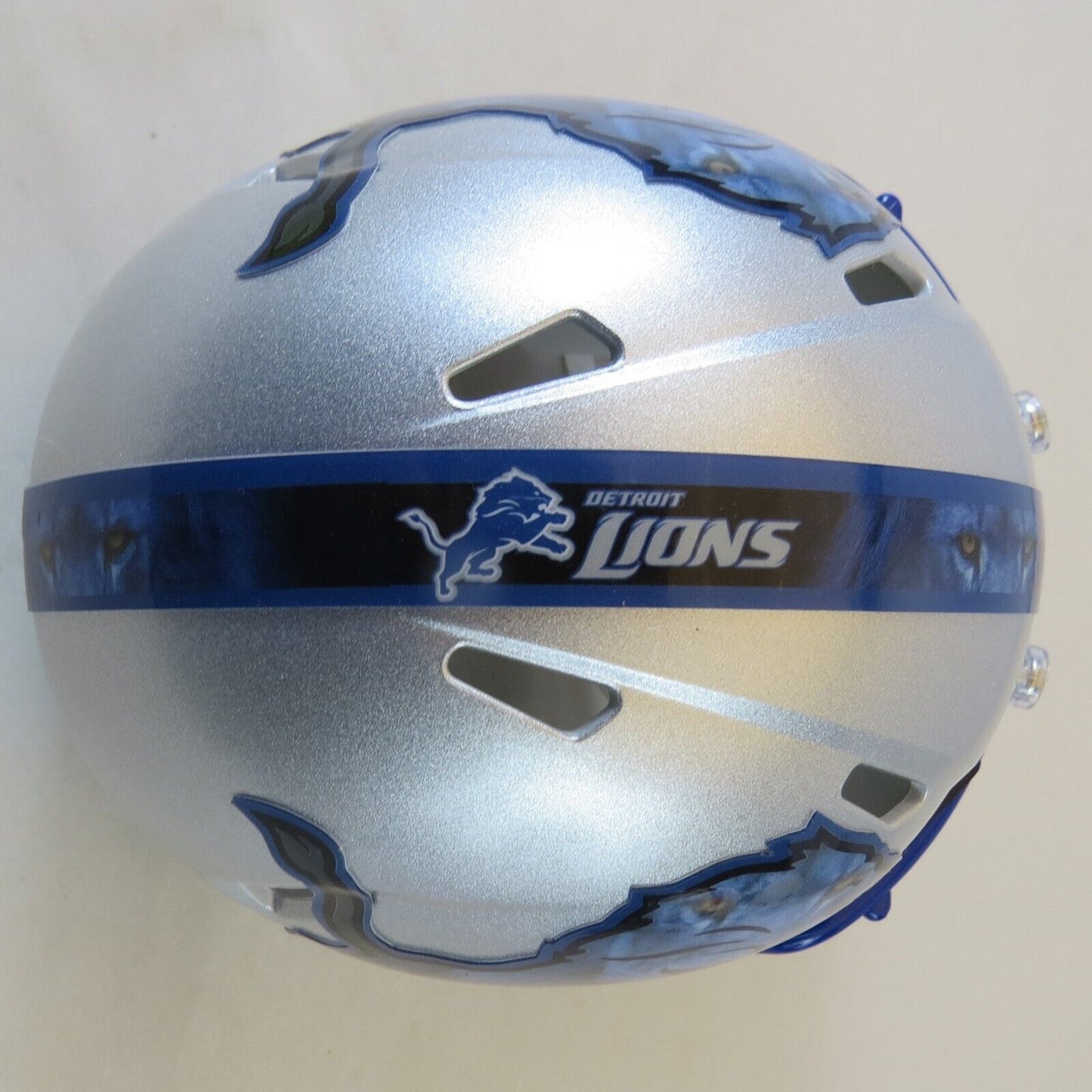 Detroit Lions Custom Mini Helmet Silver