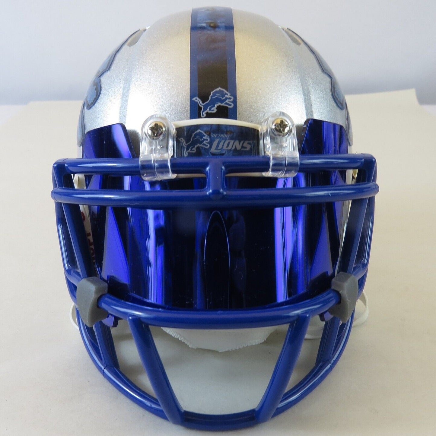 Detroit Lions Custom Mini Helmet Silver