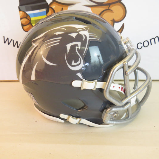 Carolina Panthers Custom Mini Helmet Slate Gray Salute to Service STS Theme