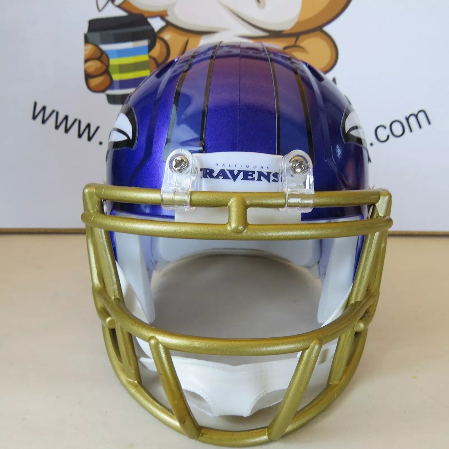 Baltimore Ravens Custom Mini Helmet Purple Flash