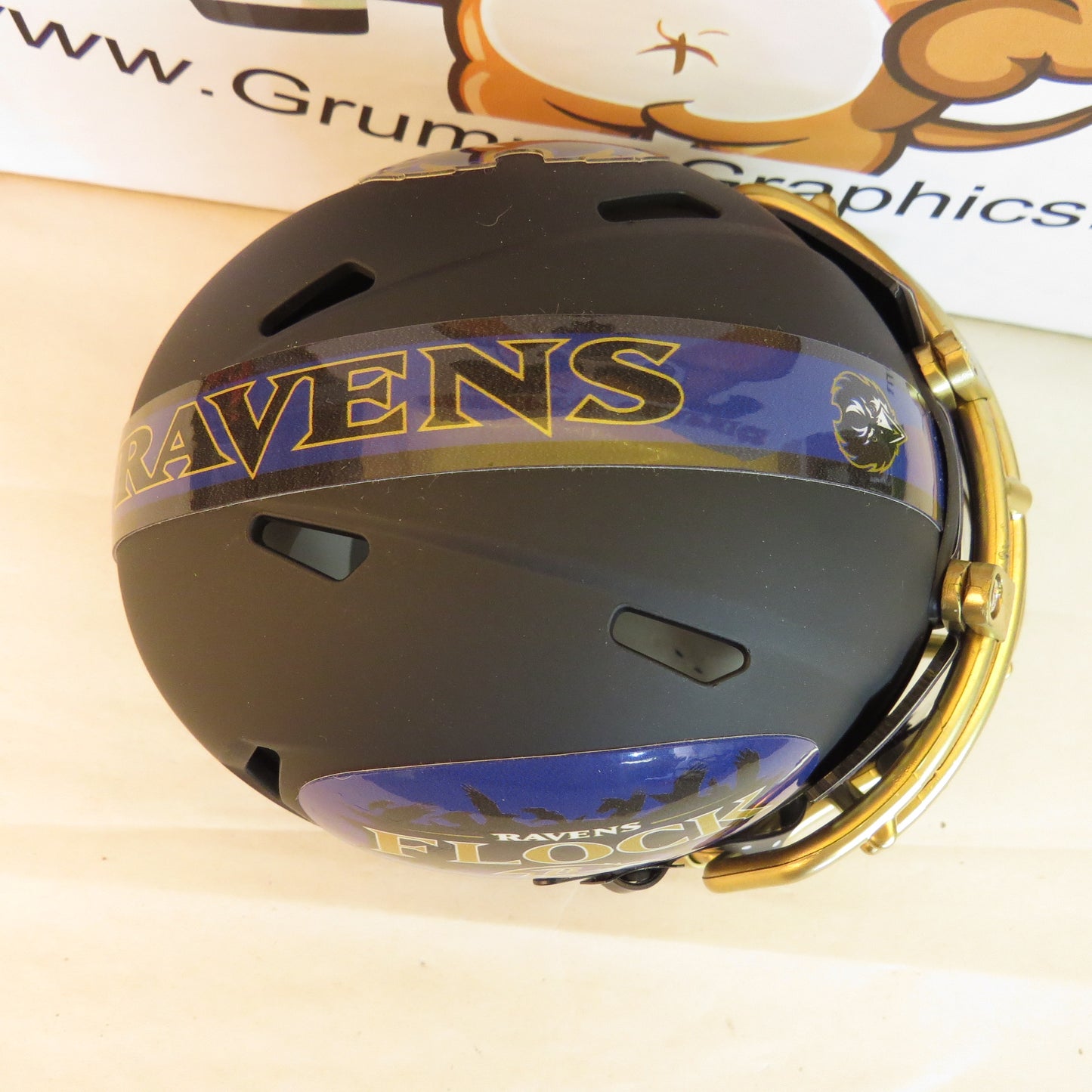 Baltimore Ravens Custom Mini Helmet Mate Black