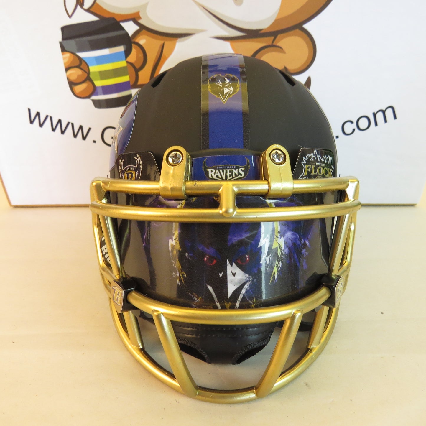 Baltimore Ravens Custom Mini Helmet Mate Black