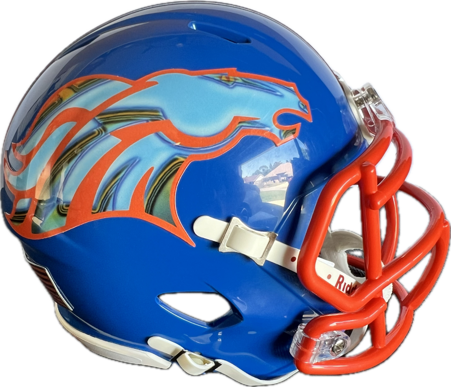 Denver Broncos Custom Mini Helmet Blue