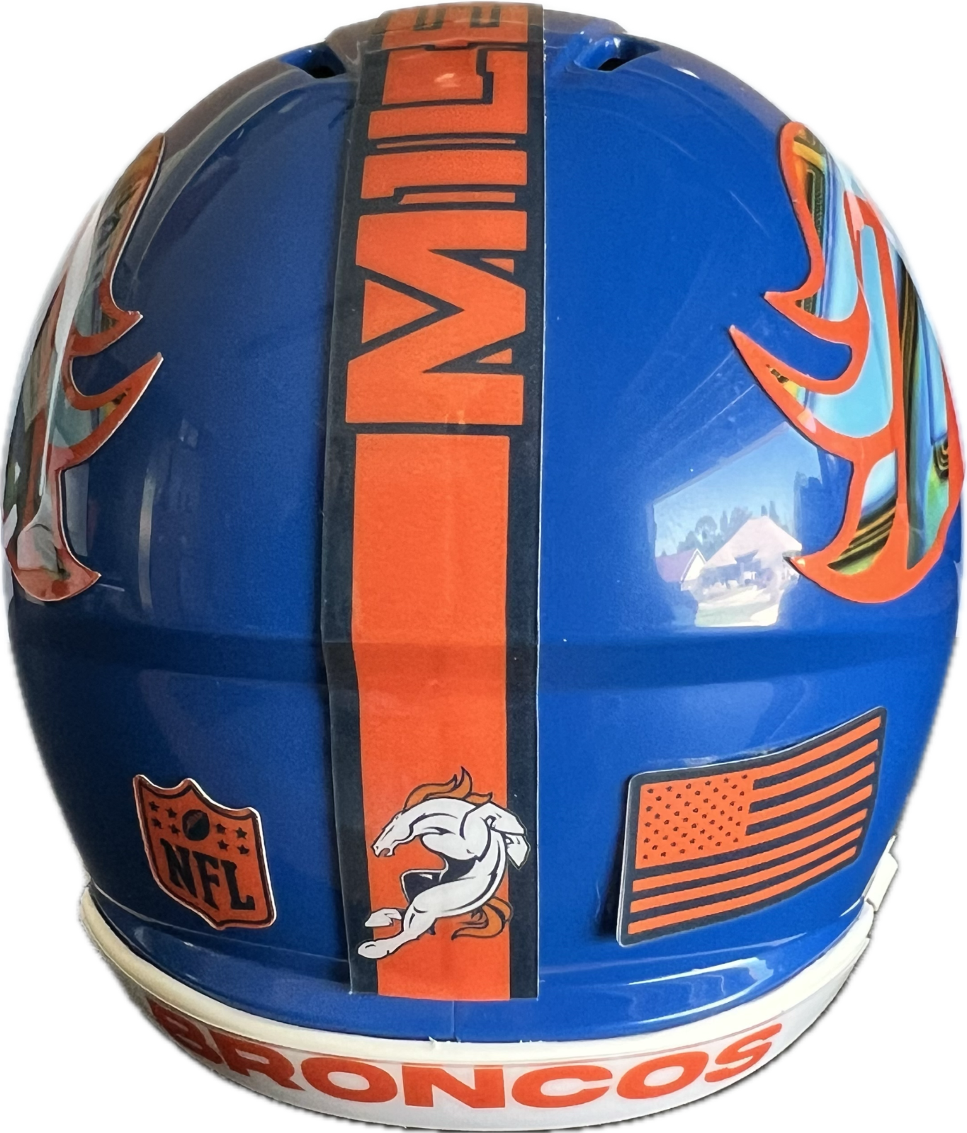 Denver Broncos Custom Mini Helmet Blue