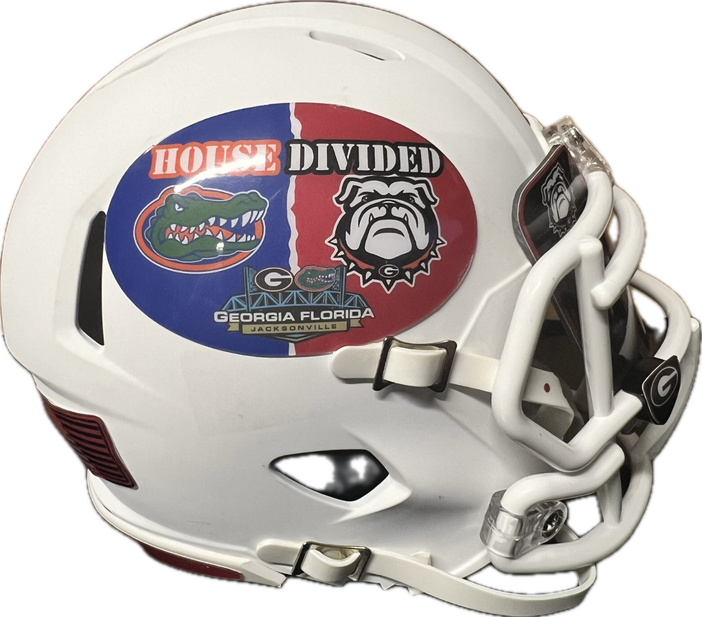 Georgia vs Florida Custom Mini Alternate Helmet 'House Divided WLOCP'